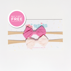 Little Herberts Linen Bow Headbands (Pack of 2)