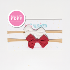 Little Herberts Linen Bow Headbands (Pack of 2)