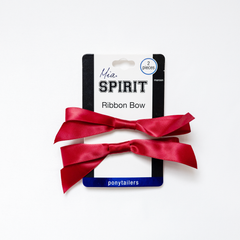 Mia® Spirit Satin Ribbon Bow Ponytail Elastics 🎀