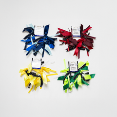 Mia® Spirit Ribbon Cluster – Colourful Grosgrain & Satin Ribbon Ponytail Hair Tie