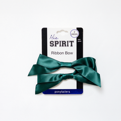 Mia® Spirit Satin Ribbon Bow Ponytail Elastics 🎀