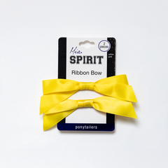 Mia® Spirit Satin Ribbon Bow Ponytail Elastics 🎀